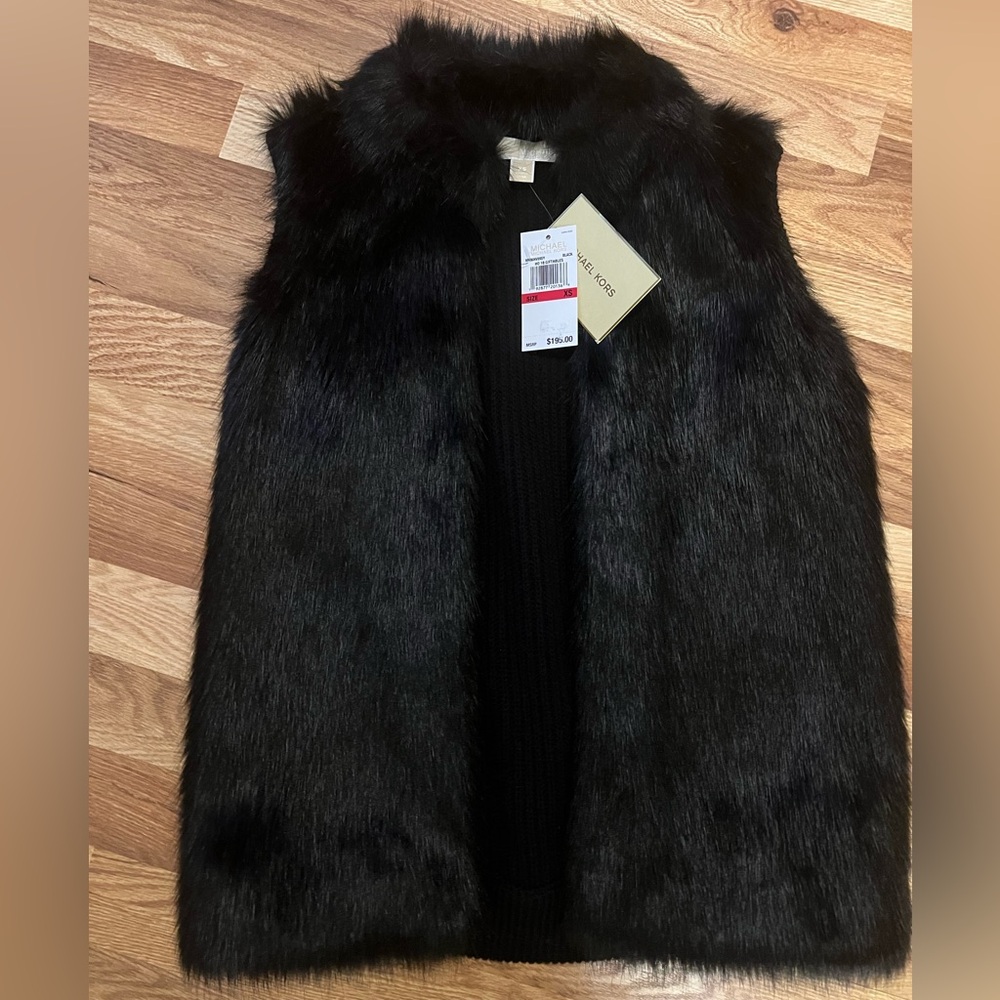 Michael Kors Black Fur Vest